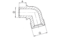 PPR Výtokové plastové koleno, DN 20 x 3/4"   207020